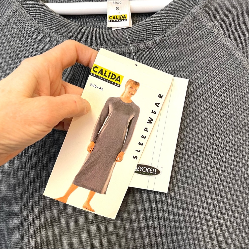 🆕 Calida Nightdress Nightgown Womens Grey Soft Night Shirt Sporty Athletic Small - Picture 8 of 16